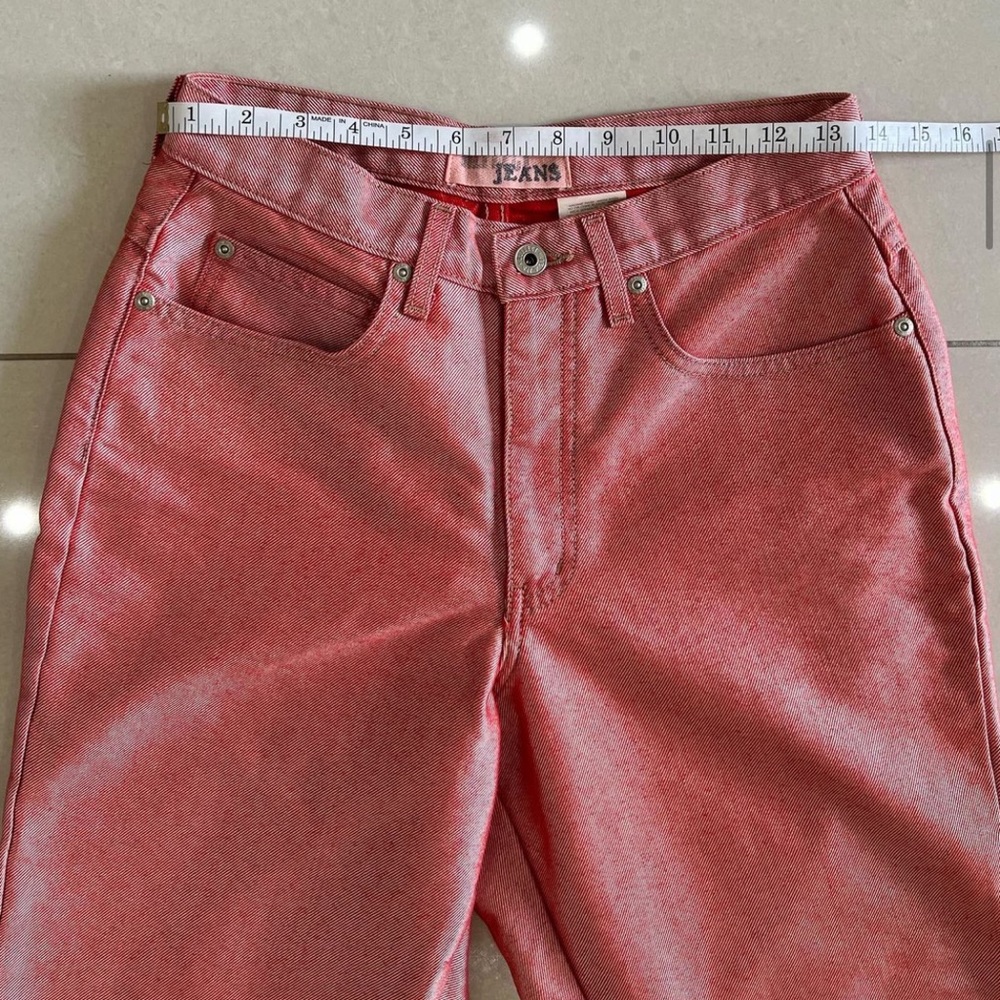 Red Metallic Reflect Jeans View 4